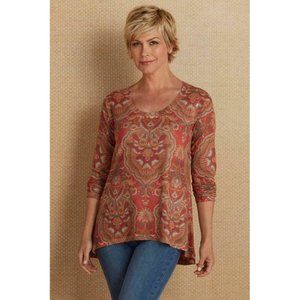 Womens Size XL Soft Surroundings Spice Market Lightweight Sweater Tunic Top